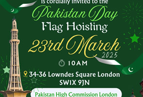 National Day Flag Hoisting Ceremony at the High Commission for Pakistan London