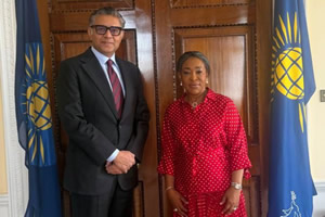 High Commissioner Tipu Usman made his introductory call on Commonwealth Secretary-General Shirley Ayorkor Botchwey.